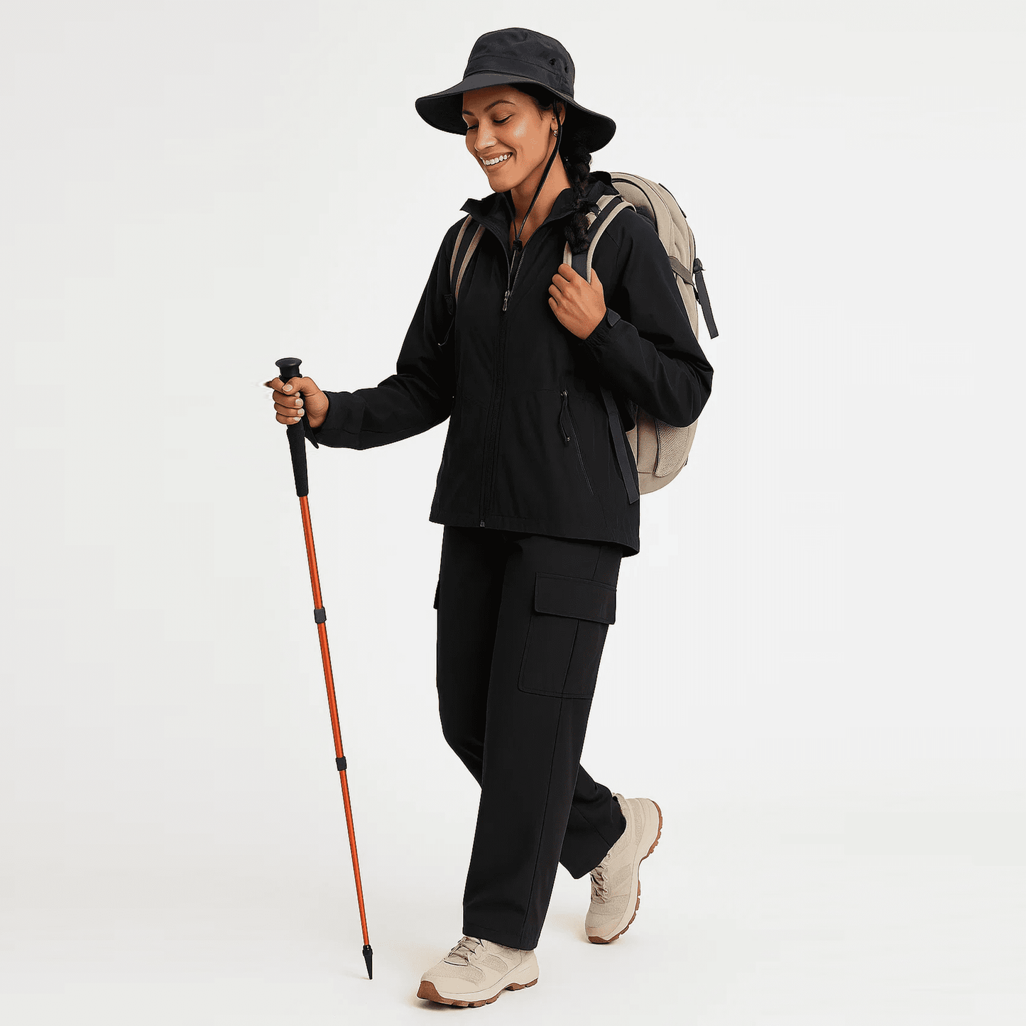 WQD Women's Cargo Jogger Pants Lightweight Quick Dry Hiking Travel Pants with Pockets High Waist Athletic Pants