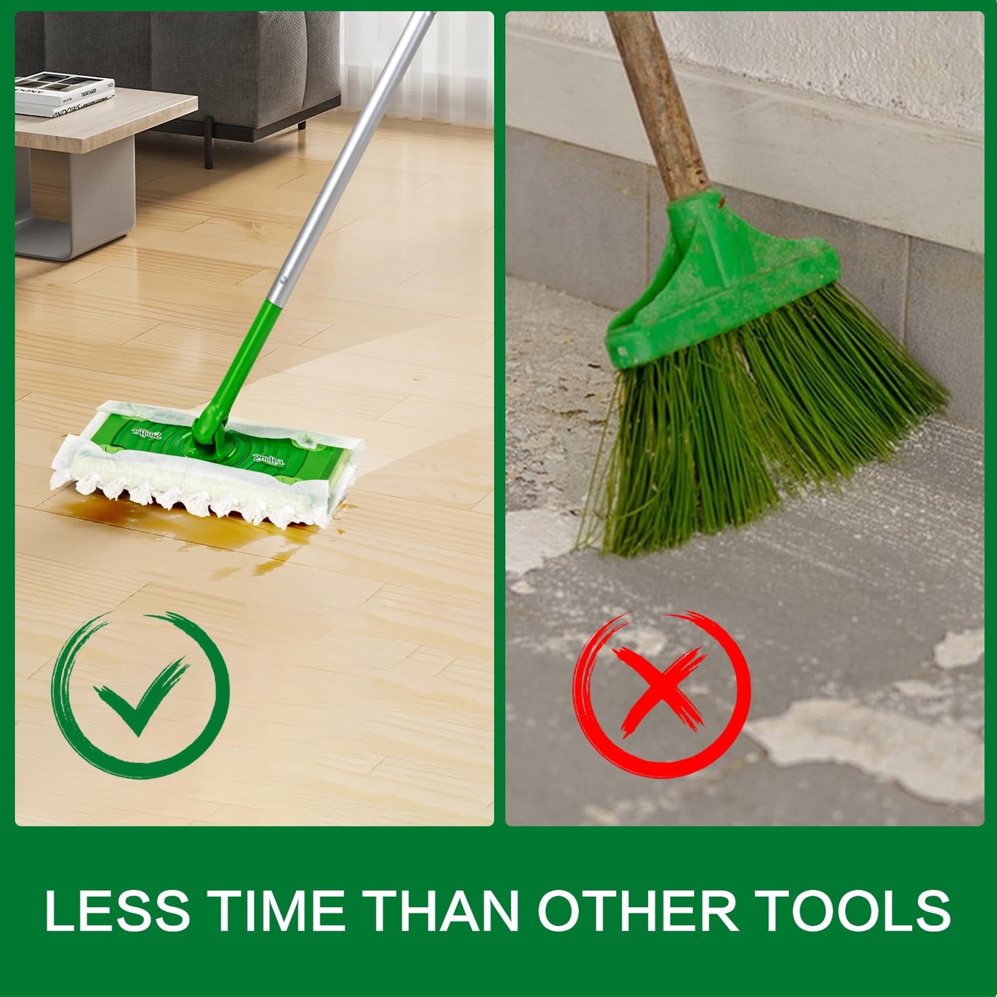 Clnez Heavy Duty Dry Sweeping Cloths for Swiffer Sweeper Mop, Microfiber Duster Mop Pads Refills for Cleaning Hardwood Floor Dust and Pet Hair, Disposable (30Pcs)