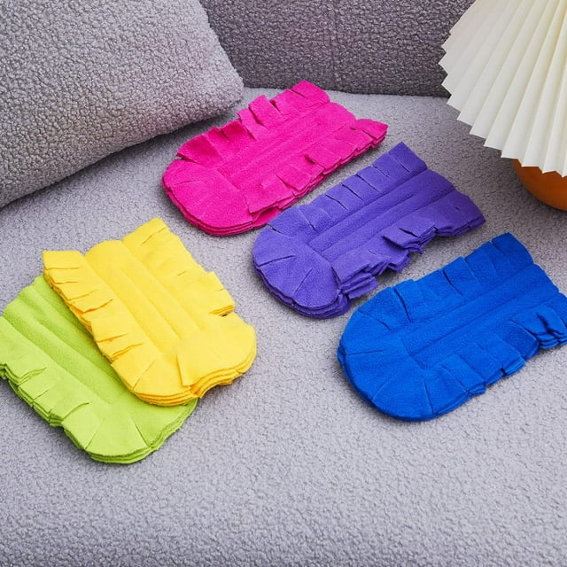 Clnez 12PCS Reusable Duster Refills Compatible with SwifferDuster- Washable Pads for Ceiling Fans, Hardwoods, Windows, Kitchen Floors (Rainbow)