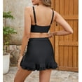 WQD Womens Bikini Set High Waisted 2 Piece Swimsuits Tummy Control Bathing Suits Swim Skirt Swimwear