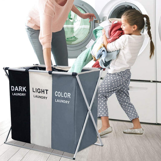 135L Large Clothes Laundry Hamper Sorter Waterproof Laundry Storage Bag Basket Sorter for Laundry Room Organization