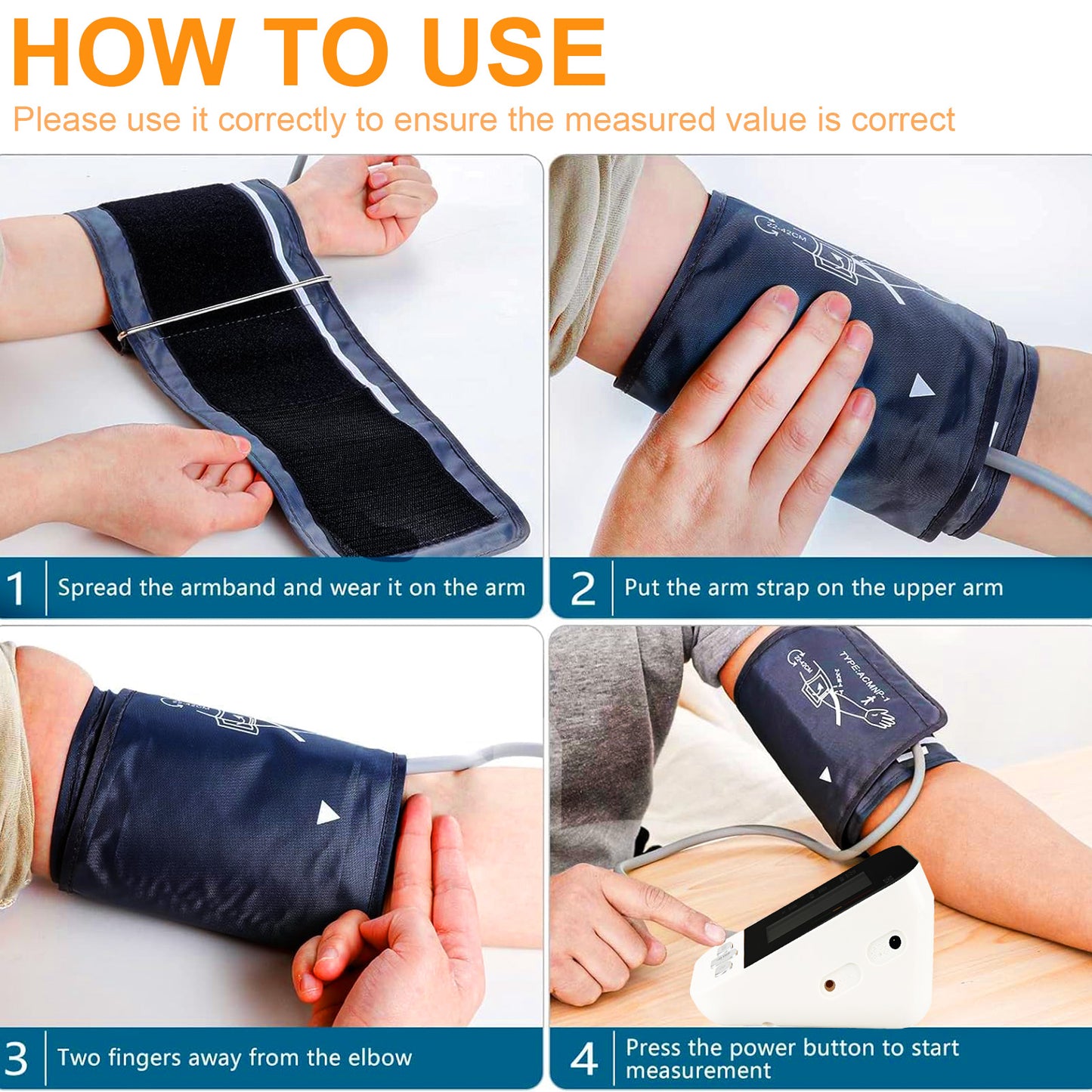 Auzui Blood Pressure Monitor ,UMMLUV Upper Arm Blood Pressure Monitor BP Machine, Accurate Automatic High Blood Pressure Machine with USB Cable, Pulse Rate Monitor for Home Use