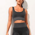 WQD 2 Pack Yoga Sports Bras for Women High Impact Padded Wirefree Seamless Support for Yoga Running Training Gym Workouts