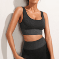 WQD 2 Pack Yoga Sports Bras for Women High Impact Padded Wirefree Seamless Support for Yoga Running Training Gym Workouts