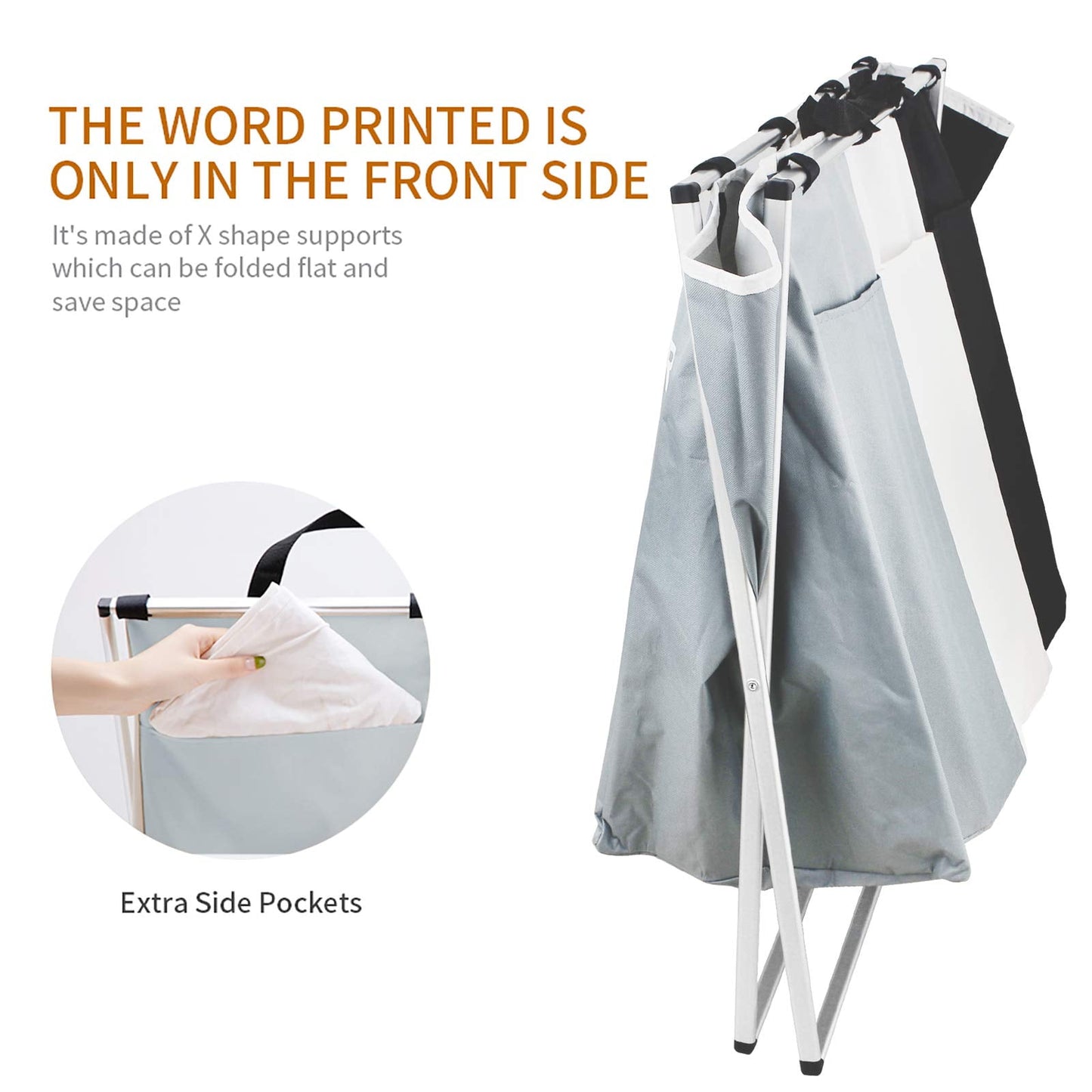 135L Large Clothes Laundry Hamper Sorter Waterproof Laundry Storage Bag Basket Sorter for Laundry Room Organization