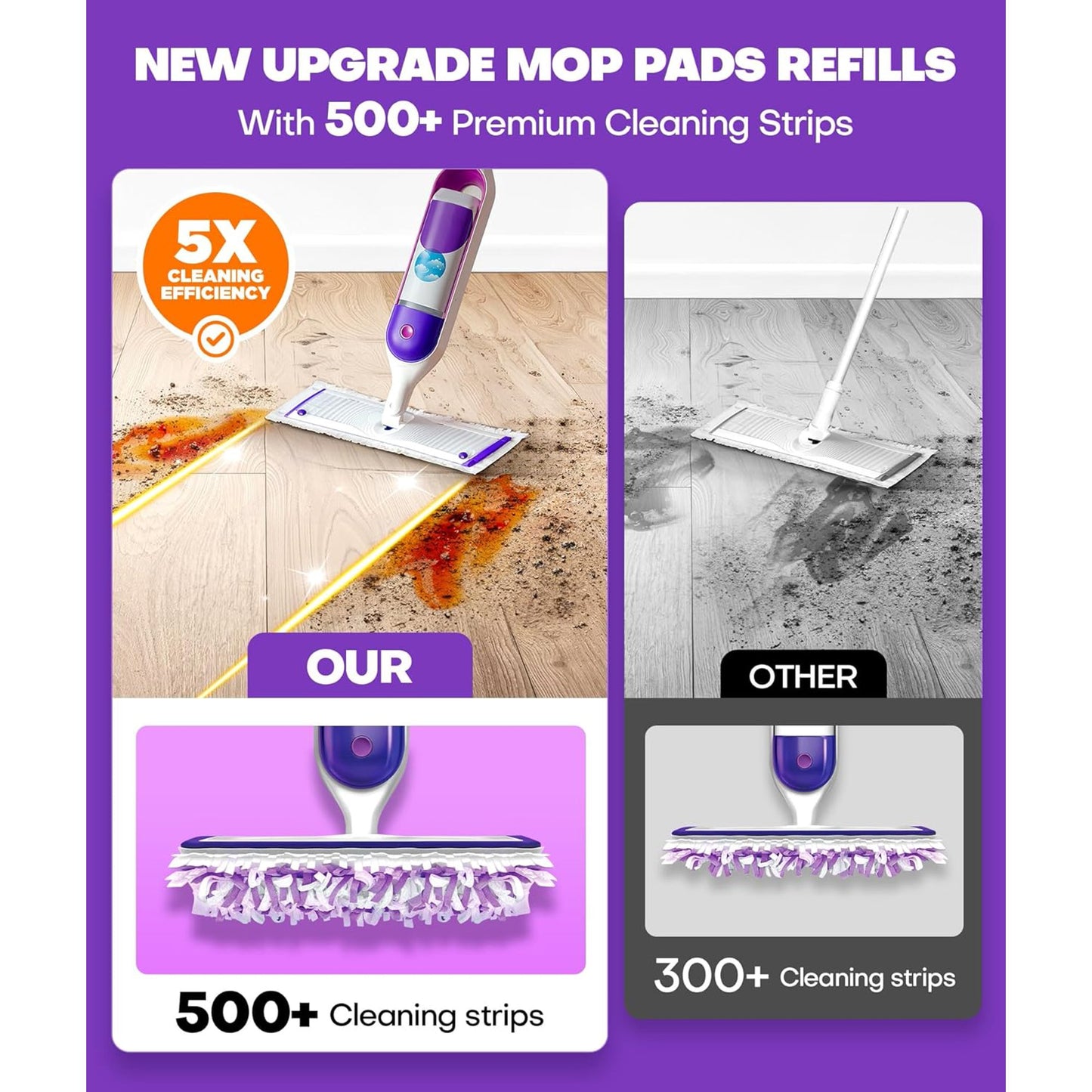 20 Pack Disposable Power Mop Pads for SwifferPower Mop Pads,Compatible with SwifferPower Mop Refills,Thickened Multi-Surface Replacement for SwifferWet Pads Refill on All Finished Floors