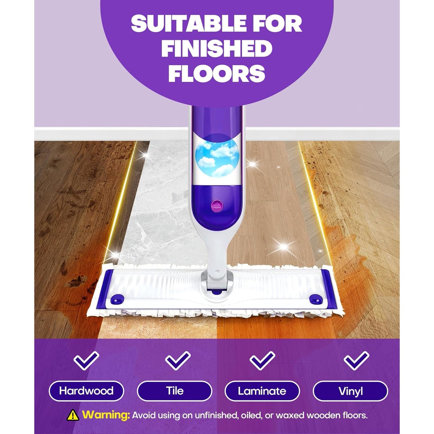 20 Pack Disposable Power Mop Pads for SwifferPower Mop Pads,Compatible with SwifferPower Mop Refills,Thickened Multi-Surface Replacement for SwifferWet Pads Refill on All Finished Floors