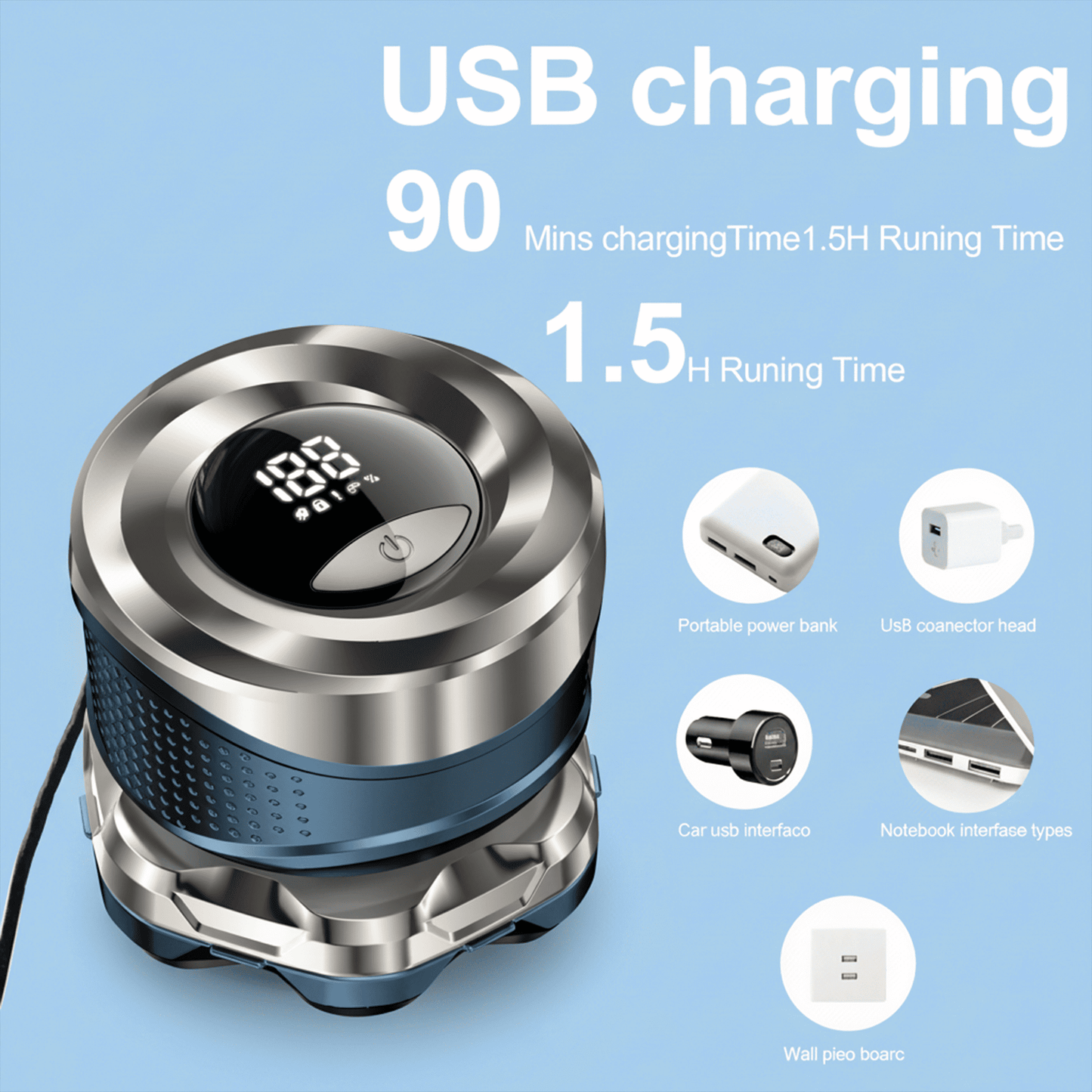 Head Shaver for Bald Men: Electric Bald Razor -IPX7 Wet & Dry Shaving- 7 Floating Heads for Ultimate Comfort - Rechargeable Grooming Kit for Scalp/Face/Beard -Ergonomic Grip