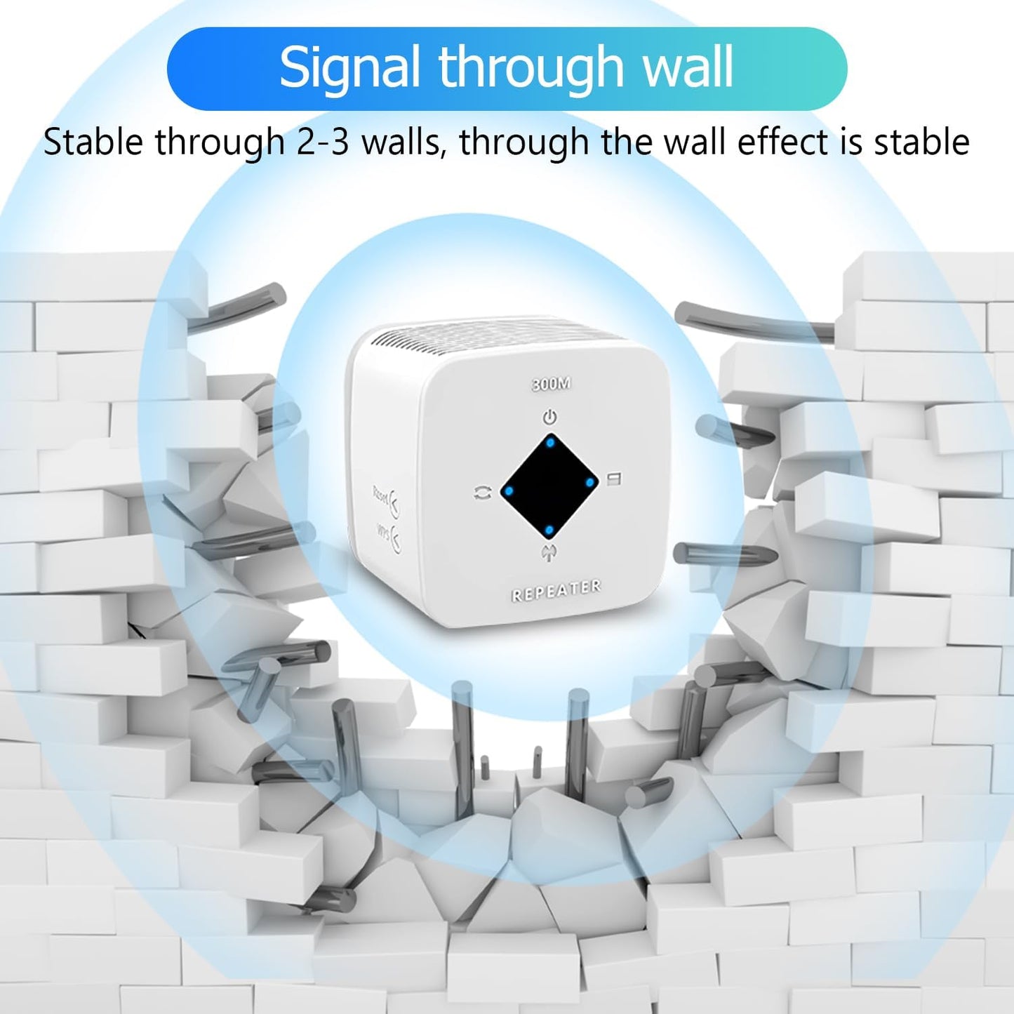 WiFi Extender Signal Booster for Home: Wireless Internet Repeater Range Coverage Up to 6500 Sq.Ft 30+ Devices