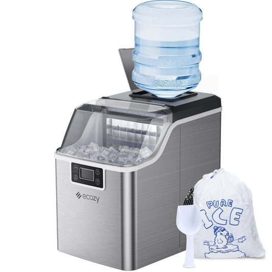 Ecozy EZ-IM-SS440A-USSV0 Countertop Ice Maker, 44lbs per Day