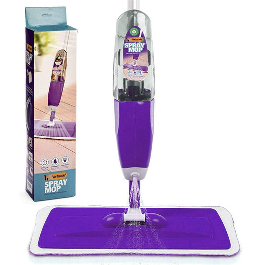 Clnez Floor Spray Mop  Included Refillable 700Ml Capacity Bottle and Reusable Machine Washable Microfiber Pad