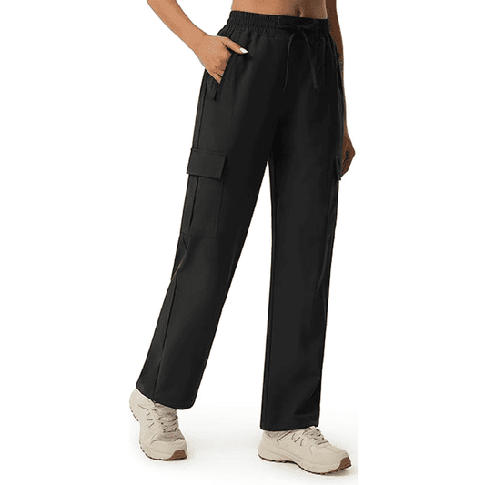 WQD Women's Cargo Jogger Pants Lightweight Quick Dry Hiking Travel Pants with Pockets High Waist Athletic Pants